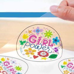 Plantilla de Stickers con Vinil Transparente Tinta UV 124 x 45 cm 