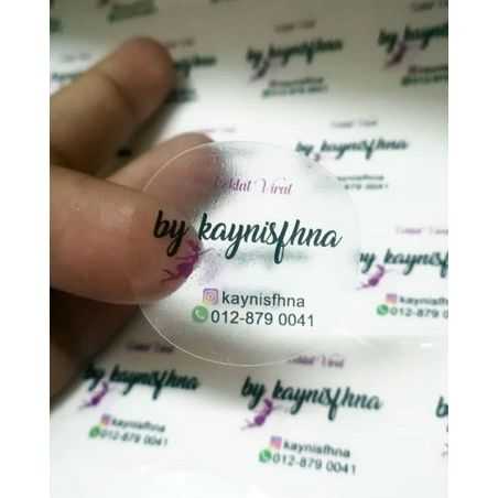 Plantilla de Stickers con Vinil Transparente Tinta UV 124 x 104 cm 