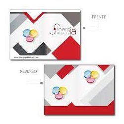 Dípticos impresos Tamaño Oficio en Papel Couché 4x4 Tintas