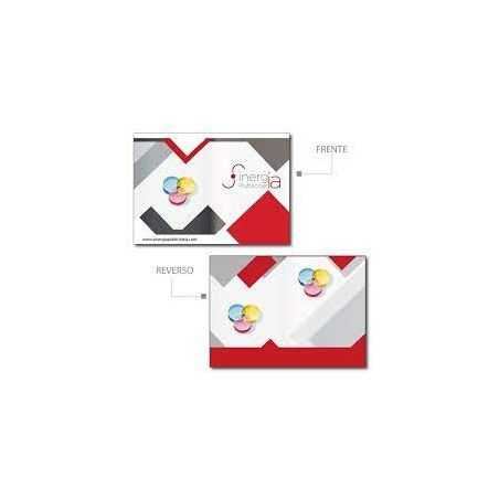 Dípticos impresos Tamaño Oficio en Papel Couché 4x4 Tintas