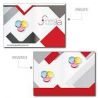 Dípticos impresos Tamaño Oficio en Papel Couché 4x4 Tintas