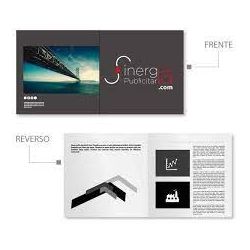 Imprime Dípticos Tamaño Carta en Papel Couché 4x1 Tintas