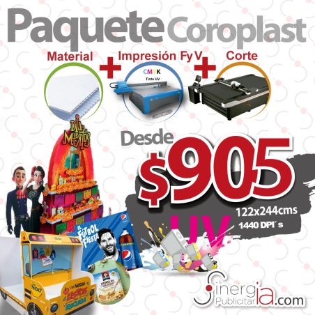 Paquete Coroplast 4mm Frente y Vuelta 