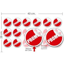 Planilla Stickers Couche Adhesivo 28x40 cm 