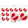 Planilla Stickers Couche Adhesivo 28x40 cm 