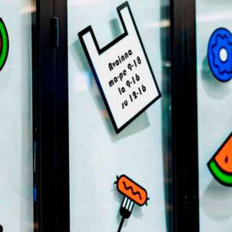 Plantilla de Stickers Vinil Blanco Mate UV 124 x 45 cm 
