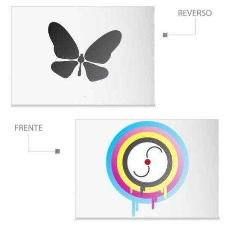 1000 Tarjetas de Presentación Papel Couche 4x1 Tintas 