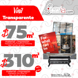 Impresión en Vinil Transparente 