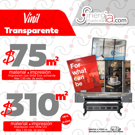 Impresión en Vinil Transparente 