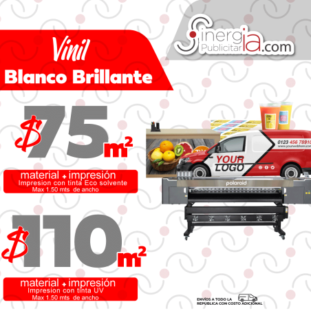 Impresión en Vinil Blanco 