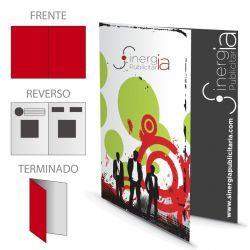 Folder Tamaño Carta Papel Sulfatada SBS 12pt 4x1 Tintas Sin Pestañas 