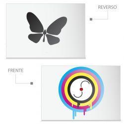 1000 Postales Papel Sulfatada 4x1 Tintas Laminado Mate Barniz UV a Registro (Sólo Frente) 