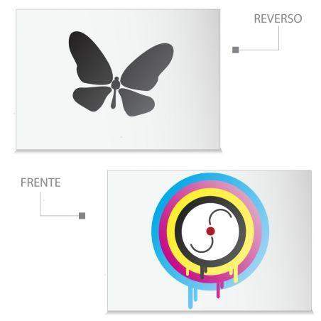 1000 Postales Papel Sulfatada 4x1 Tintas Laminado Mate Barniz UV a Registro (Sólo Frente) 