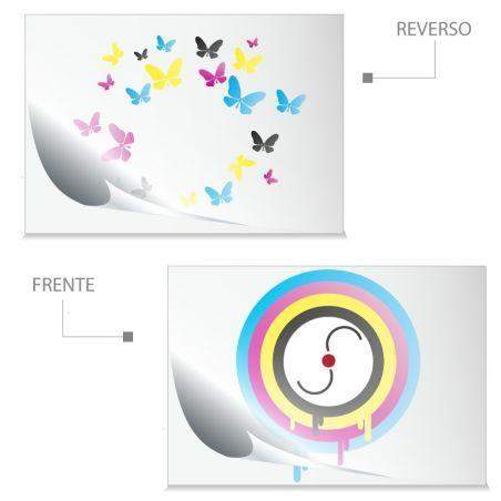 1000 Postales Papel Sulfatada 4x4 Tintas Laminado Mate Ambos Lados 