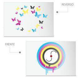 1000 Postales Papel Sulfatada 4x4 Tintas 