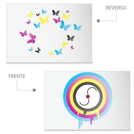 1000 Postales Papel Sulfatada 4x4 Tintas 
