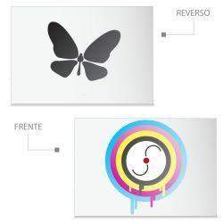 1000 Postales Papel Couche 4x1 Tintas 