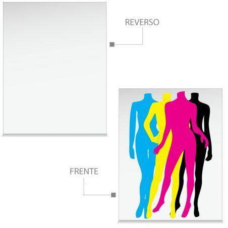 1000 Postales Papel Couche 4x0 Tintas 