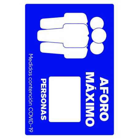 Señalética Aforo Máximo Estireno Cal. 30 