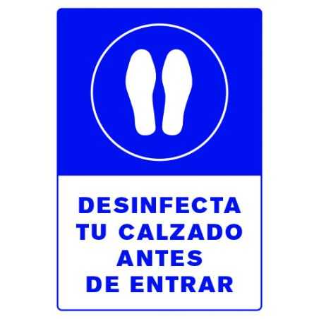 Señalética Desinfección de Calzado Estireno Cal. 30 