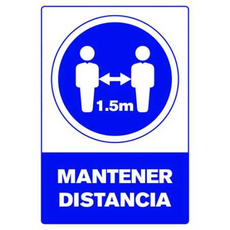 Señalética Mantener Distancia Estireno Cal. 30 