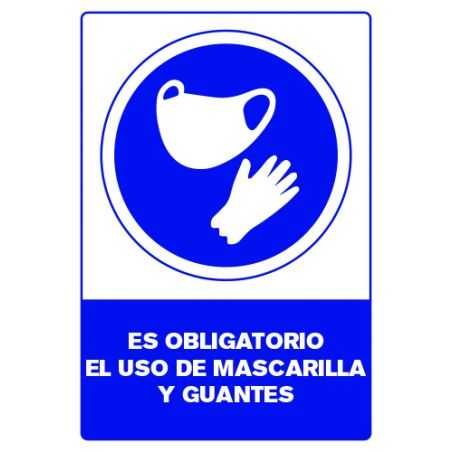 Señalética Uso de Guantes y Mascarilla Estireno Cal. 30 