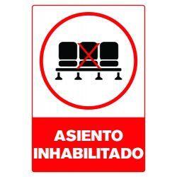Señalética Asiento Inhabilitado Estireno Cal. 30 