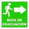 Señalética Ruta de Evacuación Derecha Estireno Cal. 30 