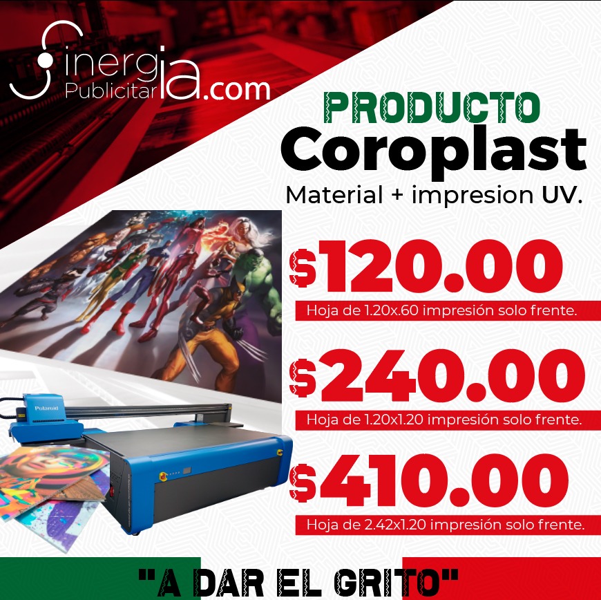 Paquete de Impresion en Coroplast